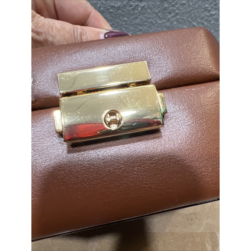 Euro Classic’s Eurobond Leather Jewelry Box Travel Case Brown With Key (READ) - Picture 8 of 14